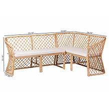 Wholesale Interiors bali and pari Aysi Rattan Dining Bench Set