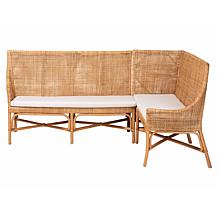 Wholesale Interiors bali and pari Baako Rattan Dining Bench Set