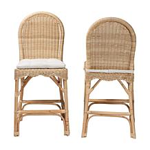Wholesale Interiors bali and pari Bilu Bohemian Rattan Counter Stool