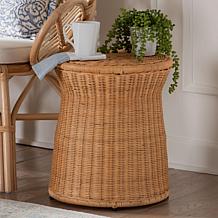 Wholesale Interiors bali and pari Caroline Rattan End Table -  Round