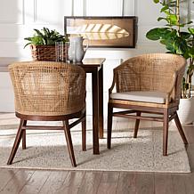 Wholesale Interiors bali and pari Lumajang Bohemian Rattan Chair Set