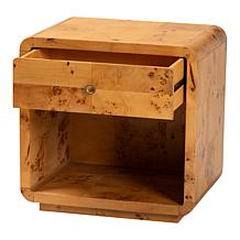 Wholesale Interiors bali and pari Netra Modern Burl Nightstand