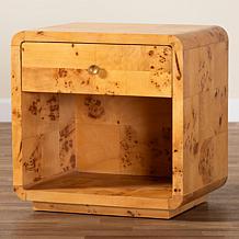 Wholesale Interiors bali and pari Netra Modern Burl Nightstand