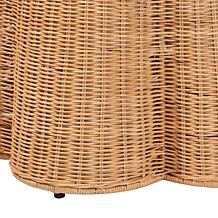 Wholesale Interiors bali and pari Rattan Ottoman w/Cushion Round Sm