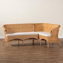 Wholesale Interiors bali and pari Tamara Rattan Dining Bench Set