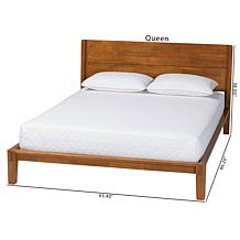 Wholesale Interiors Baxton Studio Aldith Walnut Queen Bed