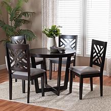Wholesale Interiors Baxton Studio Alena Modern Fabric Wood Dining Set