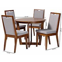 Wholesale Interiors Baxton Studio Ana Modern Wood 5pc Dining Set