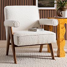 Wholesale Interiors Baxton Studio Georgina Japandi Wood Accent Chair