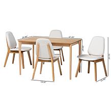 Wholesale Interiors Baxton Studio Hudson Dining Set 5 Piece