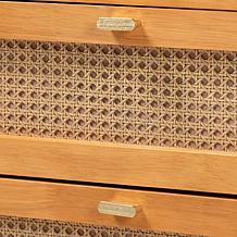 Wholesale Interiors Baxton Studio Jenn Japandi 6-Drawer Rattan Dresser