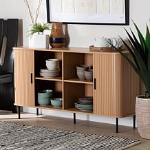 Wholesale Interiors Baxton Studio Lucia Fluted Wood Sideboard