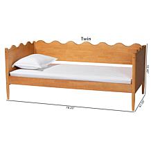 Wholesale Interiors Baxton Studio Malaya Oak Brown Twin Daybed