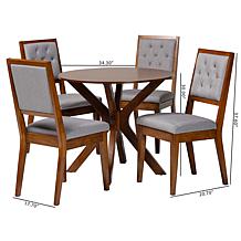 Wholesale Interiors Baxton Studio Mana Modern Wood 5-piece Dining Set