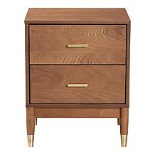 Wholesale Interiors Baxton Studio Mandolin Walnut Nightstand