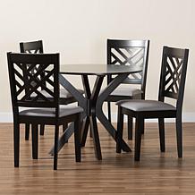 Wholesale Interiors Baxton Studio Norah Modern Fabric Wood Dining Set