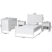 Wholesale Interiors Baxton Studio Roni White Full Bedroom Set