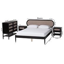 Wholesale Interiors Baxton Studio Shirin Mid Century Queen Set