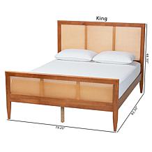 Wholesale Interiors Baxton Studio Walthard Walnut King Bed
