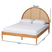 Wholesale Interiors Baxton Studio Wrenley Oak Queen Bed