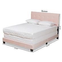 Wholesale Interiors Caprice Velvet Fabric Upholstered Queen Panel Bed