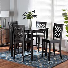 Wholesale Interiors Caron Wood 5PC Pub Set - Dark Brown