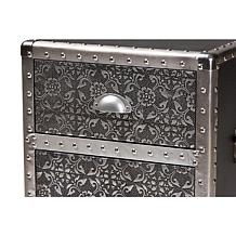 Wholesale Interiors Cosette Metal Floral Accent Cabinet