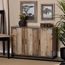 Wholesale Interiors Cyrille Wood 3-Door Shoe Cabinet