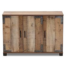 Wholesale Interiors Cyrille Wood 3-Door Shoe Cabinet