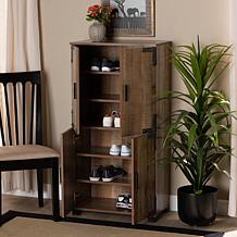 Wholesale Interiors Cyrille Wood 4-Door Shoe Cabinet