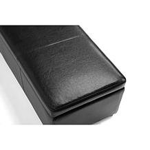 Wholesale Interiors Dennehy Bonded Leather Ottoman