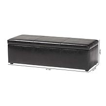 Wholesale Interiors Dennehy Bonded Leather Ottoman