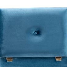Wholesale Interiors Elias Velvet Fabric Upholstered Storage Ottoman