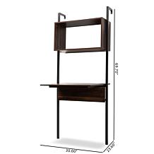 Wholesale Interiors Fariat Modern Industrial Display Shelf with Desk