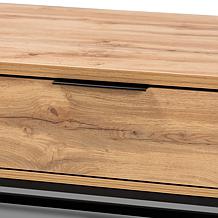 Wholesale Interiors Franklin Wood and Metal 2-Drawer Coffee Table