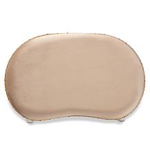 Wholesale Interiors Gabrielle Velvet Fabric Upholstered Vanity Ottoman