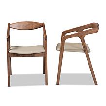 Wholesale Interiors Harland Faux Leather Upholstered 2-Piece Chair Set
