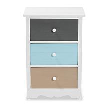 Wholesale Interiors Kalila Modern and Contemporary 3-Drawer Nightstand