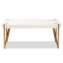 Wholesale Interiors Kassa Metal and Wood Coffee Table