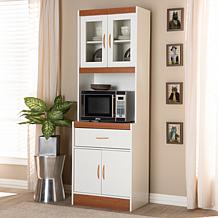 Wholesale Interiors Laurana Wood Kitchen Cabinet and Hutch