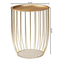 Wholesale Interiors Mabon Modern and Contemporary Gold End Table
