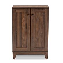 Wholesale Interiors Nissa Wood 2-Door Shoe Storage Cabinet