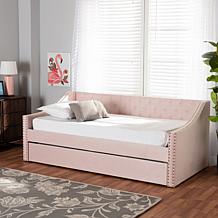Wholesale Interiors Raphael Velvet Fabric Upholstered Twin Size Daybed