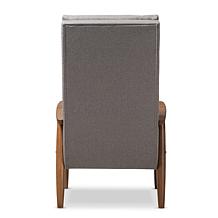 Wholesale Interiors Roxy Upholstered Button-Tufted Chair - Walnut