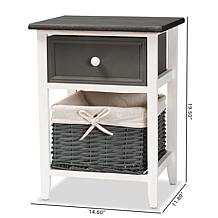 Wholesale Interiors Shadell Modern 1-Drawer Storage Unit with Basket