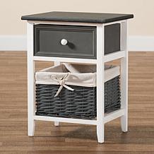 Wholesale Interiors Shadell Modern 1-Drawer Storage Unit with Basket
