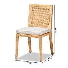 Wholesale Interiors Sofia Wood and Rattan Dining Chair