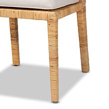 Wholesale Interiors Sofia Wood and Rattan Dining Chair
