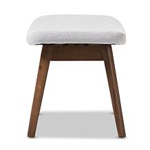 Wholesale Interiors Vera Light Gray Upholstered Ottoman