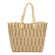 Wildflower Montauk Straw Tote with Pom Pom Purse Charm